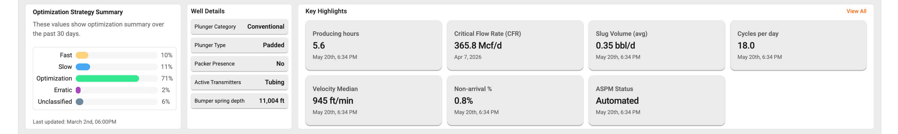 Ambyint — optimization summary, well details and key highlights